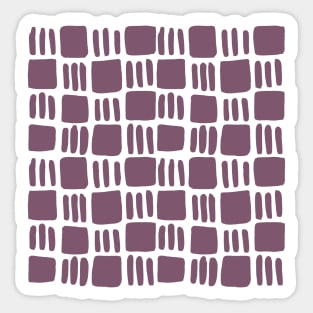 Abstract squares - mauve Sticker